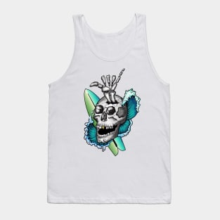 Surfs Up Skull Tank Top